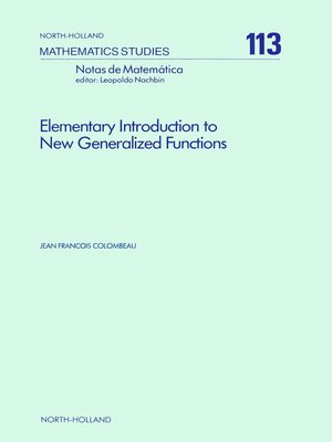 cover image of Elementary Introduction to New Generalized Functions